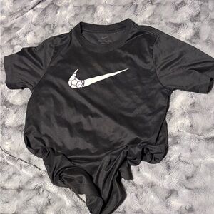 Nike DRIFIT Black T-Shirt with White Swoosh